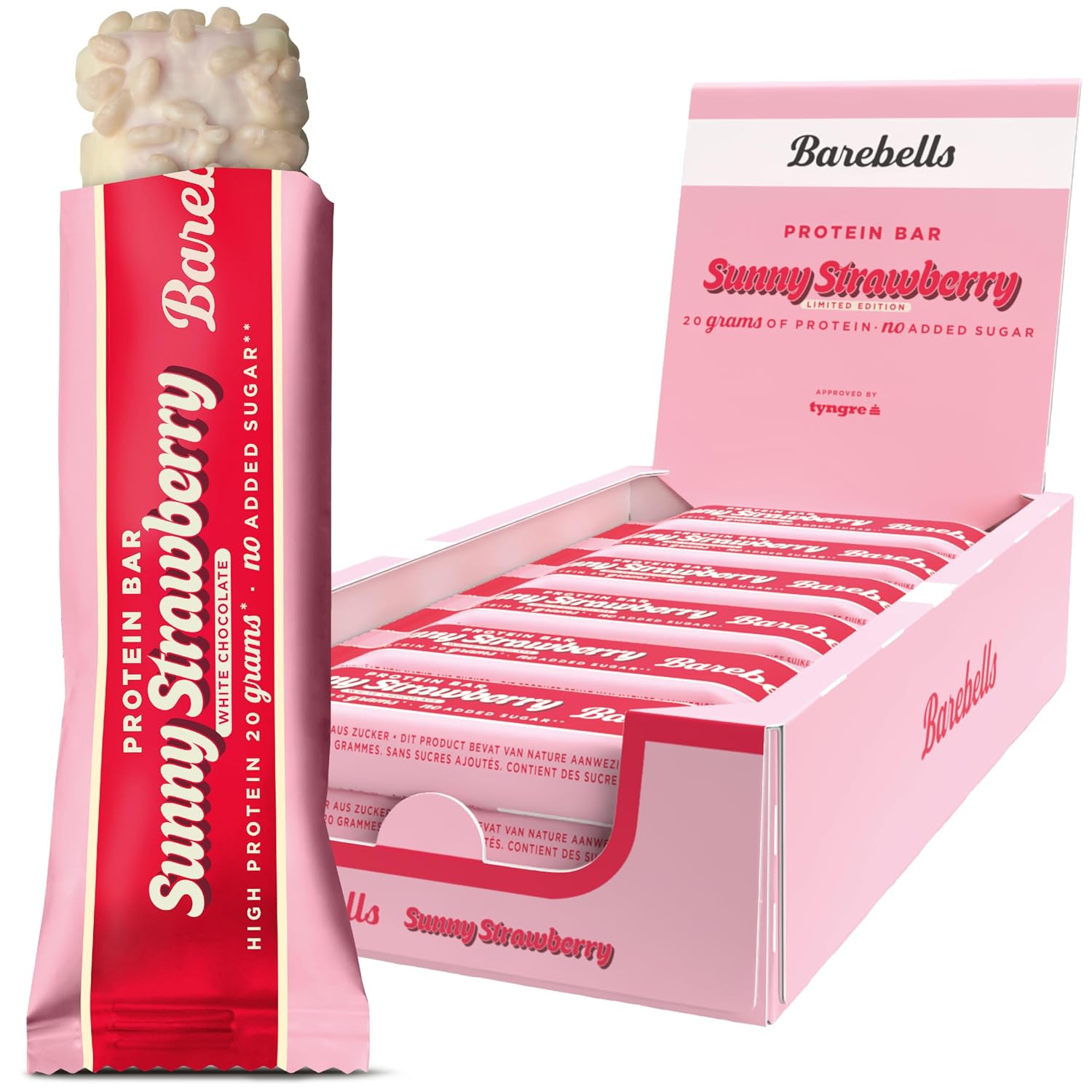 Barebells Sunny Strawberry Proteinriegel 12 x 55 g