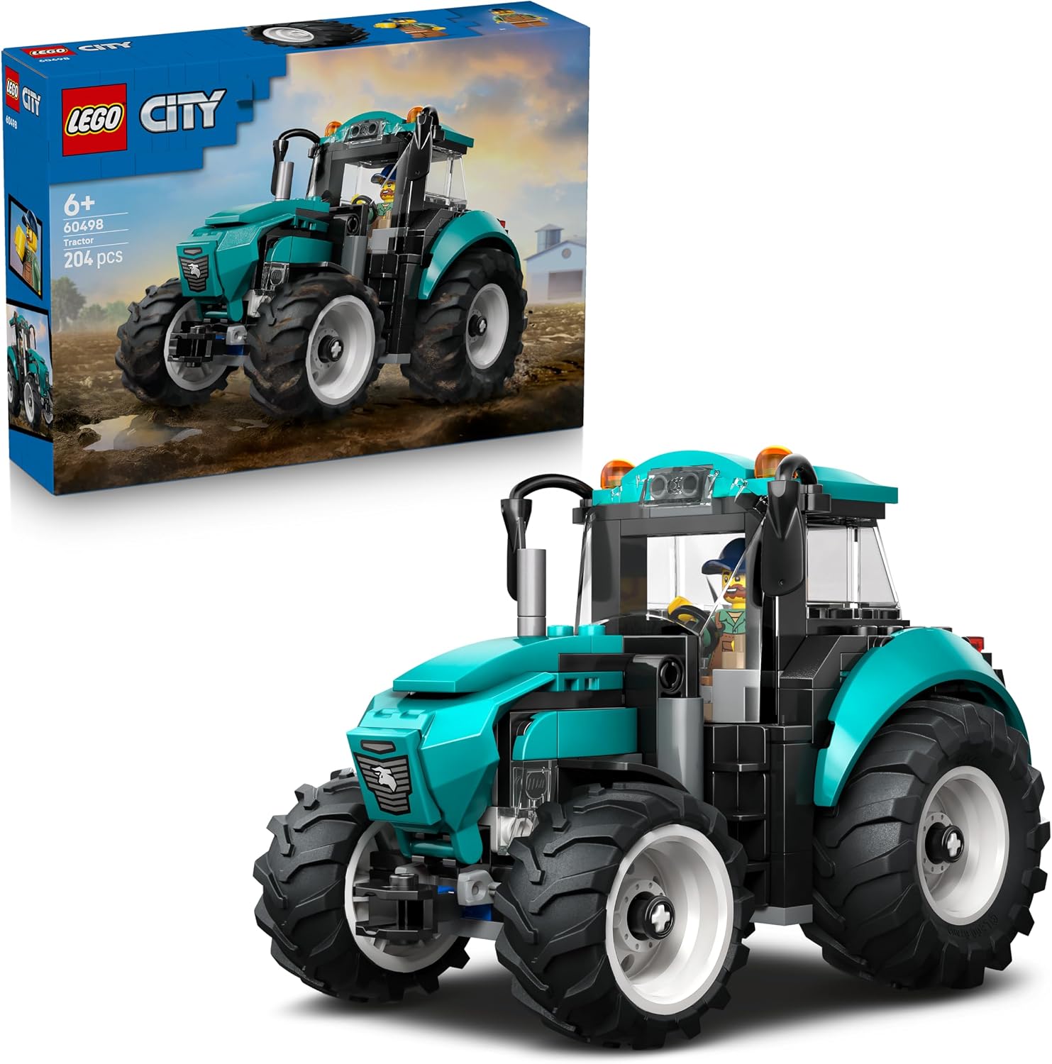 LEGO City Traktor Set 60498 mit Bauern-Minifigur