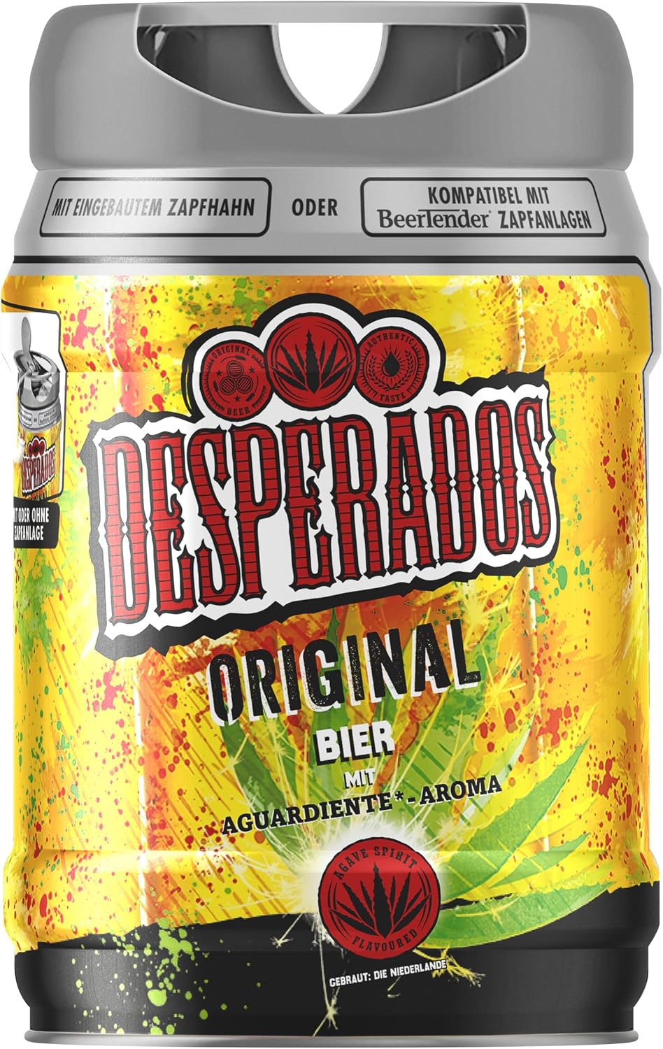 Desperados Bier mit Tequila-Geschmack im 5-l-Partyfass