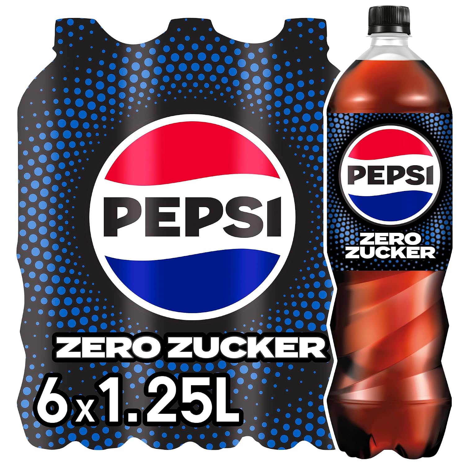 Pepsi Zero Zucker 6 × 1,25 l für 6,49 EUR statt 8,94 EUR bei Amazon