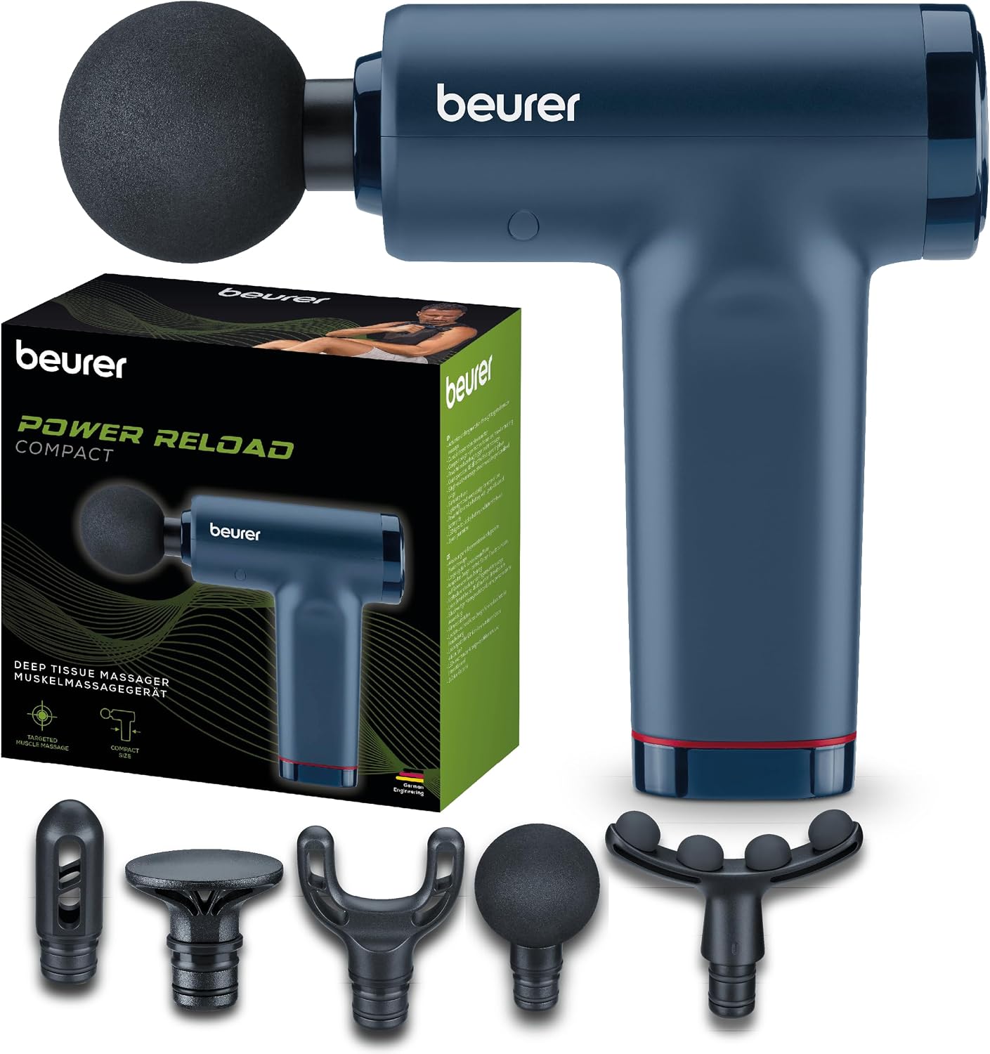 Beurer PowerReload compact 按摩枪及配套按摩头