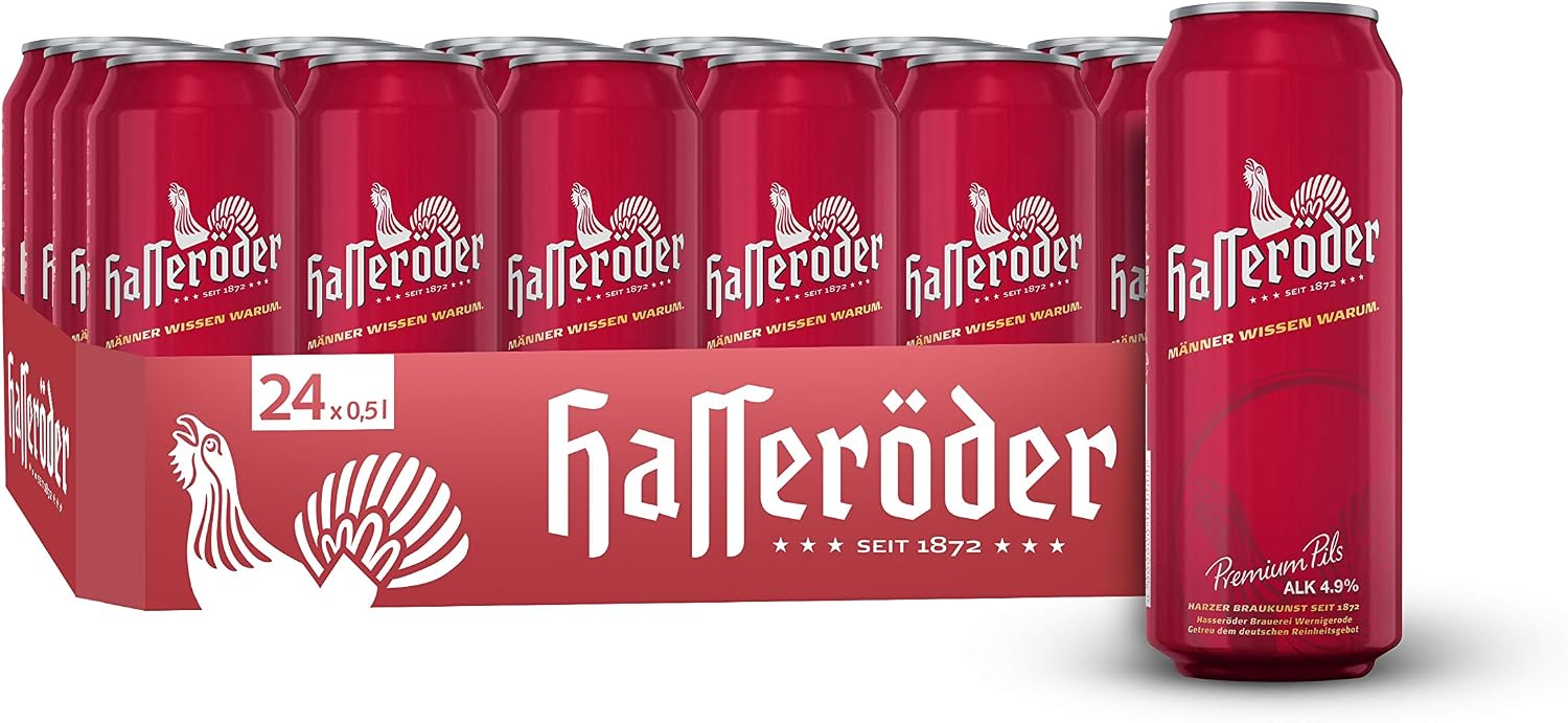 Hasseröder Premium Pils im 24er-Pack mit 0,5-Liter-Dosen