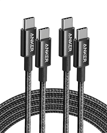 Anker 100W USB-C 充电线两条装，每条 1.8 米