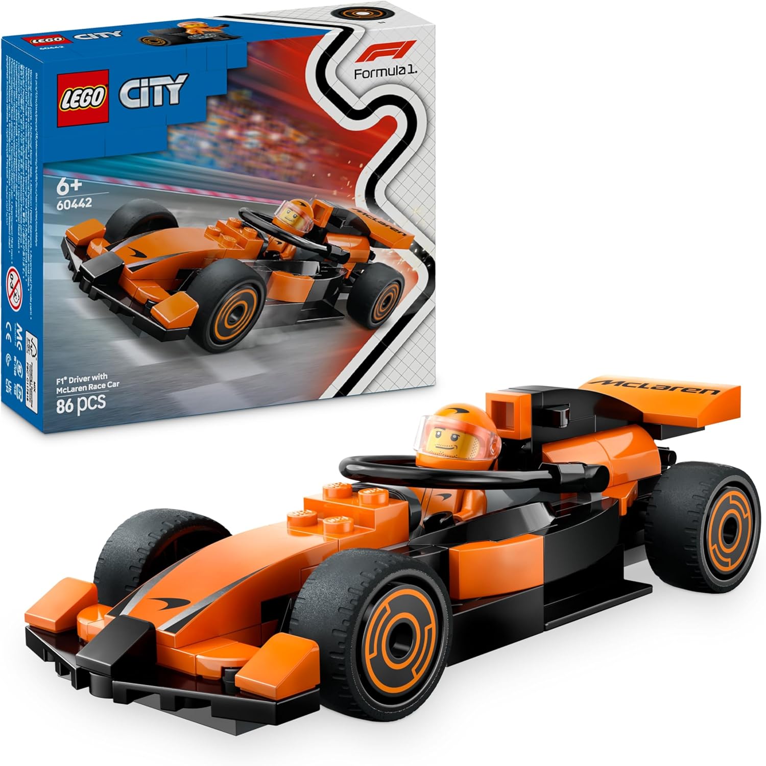 LEGO City 60442 迈凯伦F1赛车和车手人仔