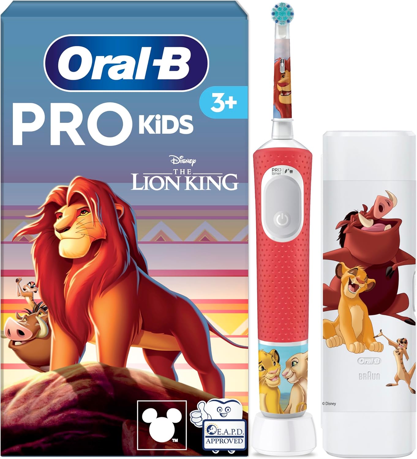Oral-B Pro Kids König der Löwen Kinderzahnbürste mit Reise-Etui