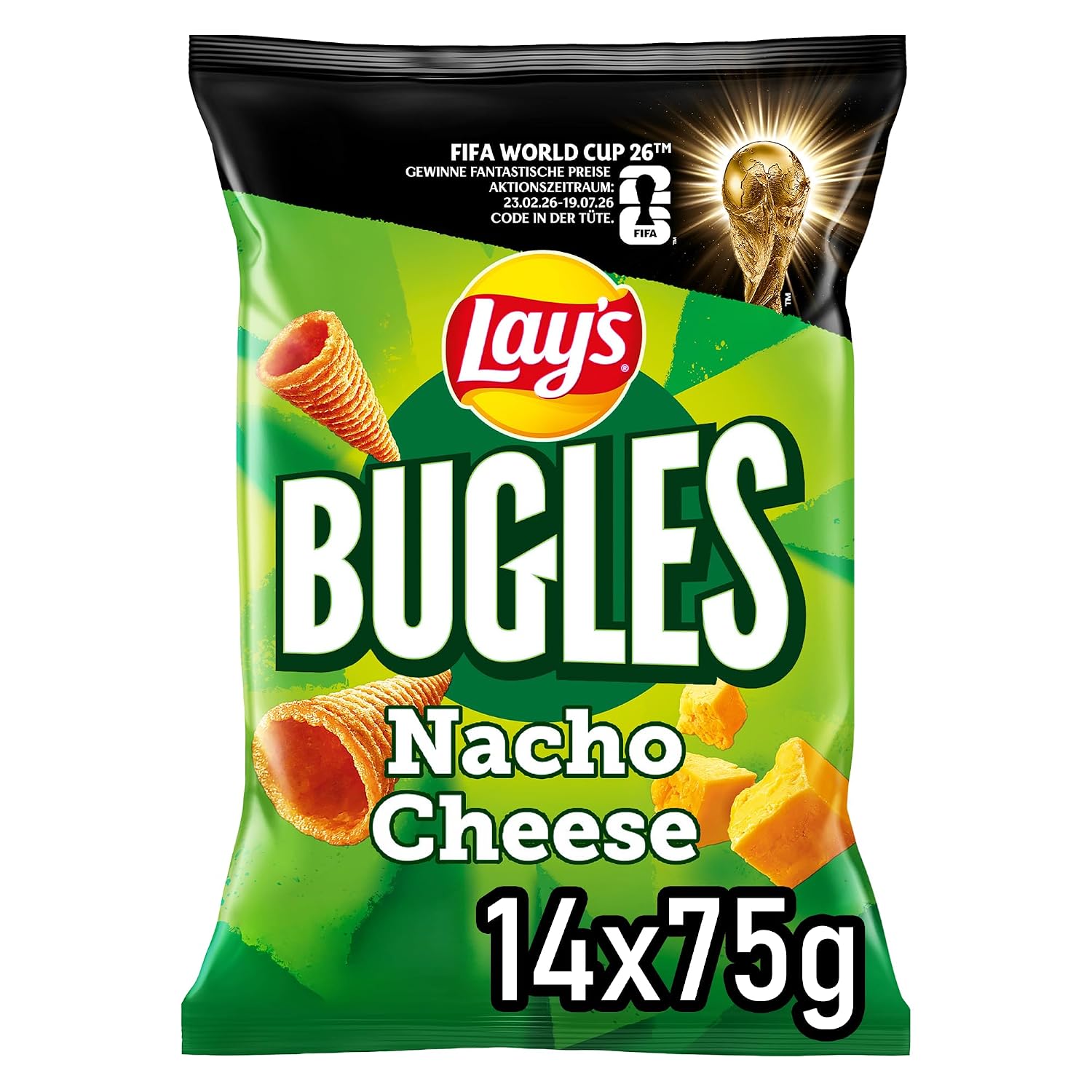 Lay's Bugles Nacho Cheese 14 x 75 g Multipack