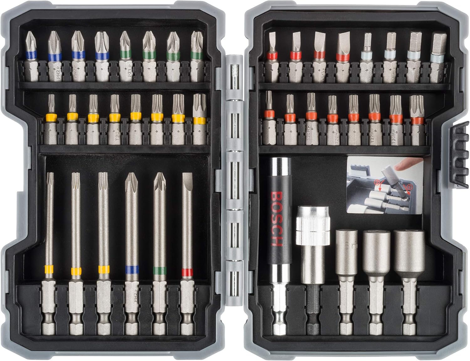 Bosch 43-teiliges Schrauberbit- und Steckschlüssel-Set