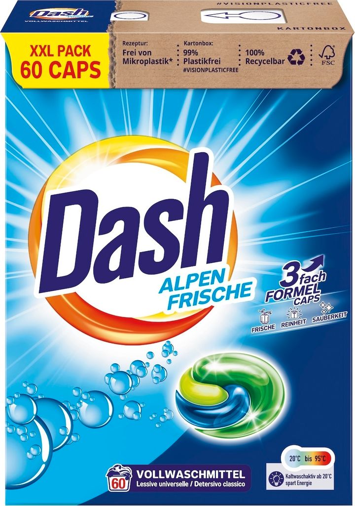 Dash Alpen Frische 3in1 CAPS Waschmittel-Pods Produktbild