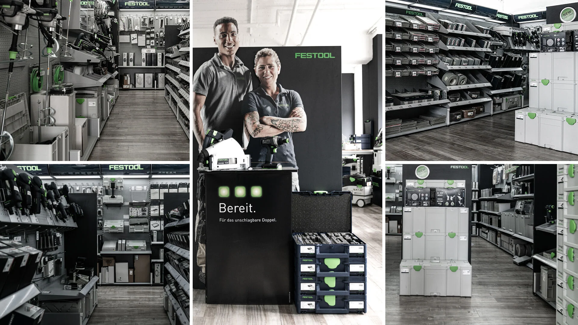 Mitarbeiter und Werkzeugausstellung im Contorion Profi Store Berlin
