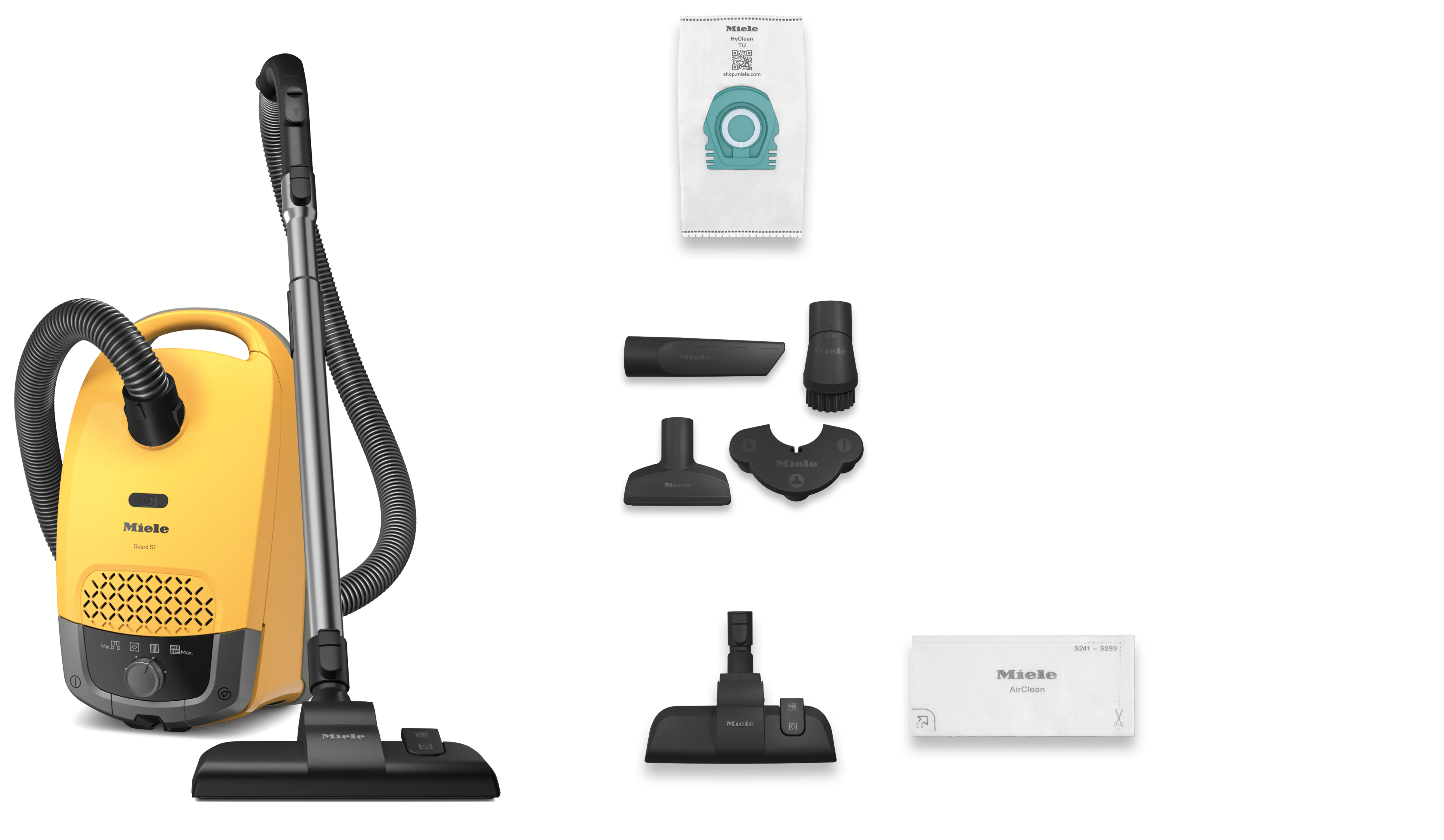 Miele 美诺 Guard S1 落日黄袋式卧式吸尘器（12558440）