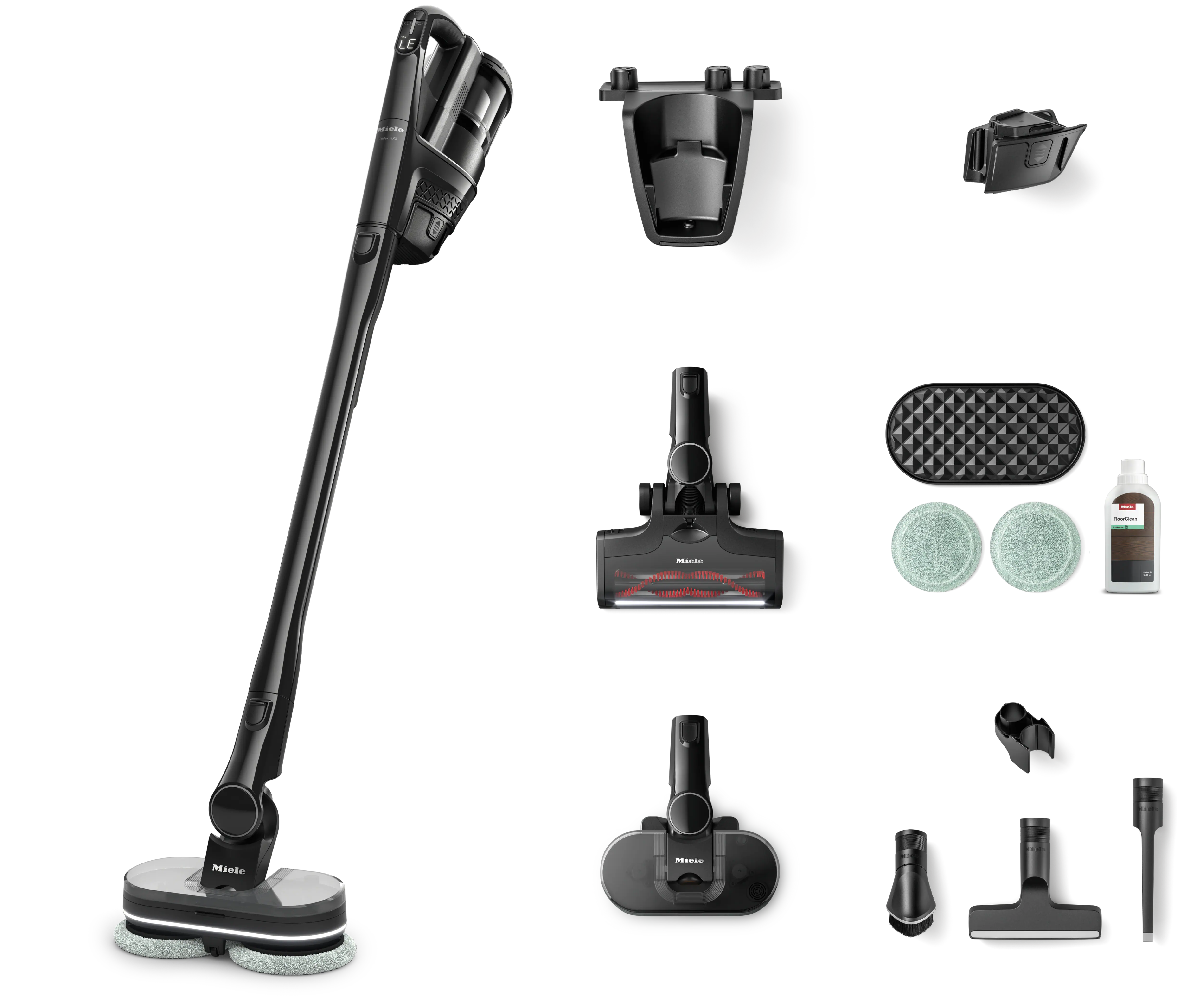 Miele 美诺 Triflex HX3 Aqua 黑曜石黑无线吸拖一体机（12887880）