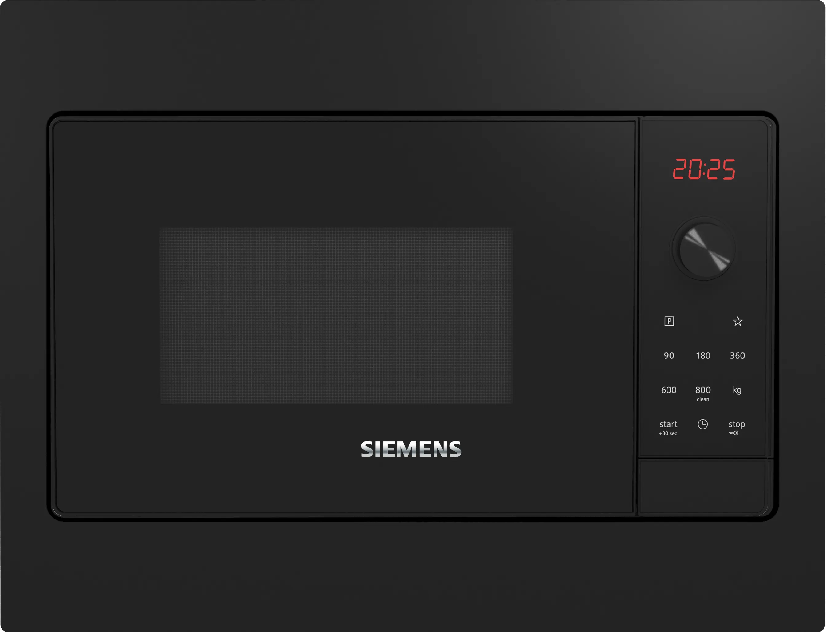 Siemens iQ300 black and stainless steel built-in microwave 60 x 38 cm (BF523LMB3)