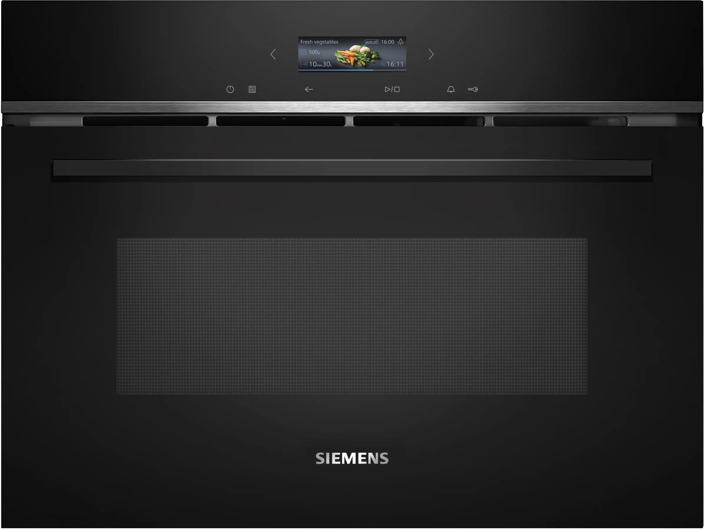 Siemens iQ700 black and stainless steel built-in microwave 60 x 45 cm (CE732GXB1)