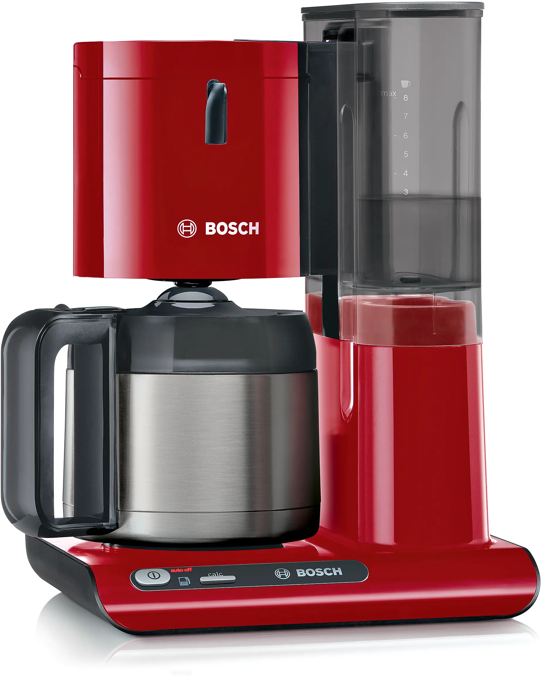 Bosch Styline red filter coffee machine with thermal jug (TKA8A054)
