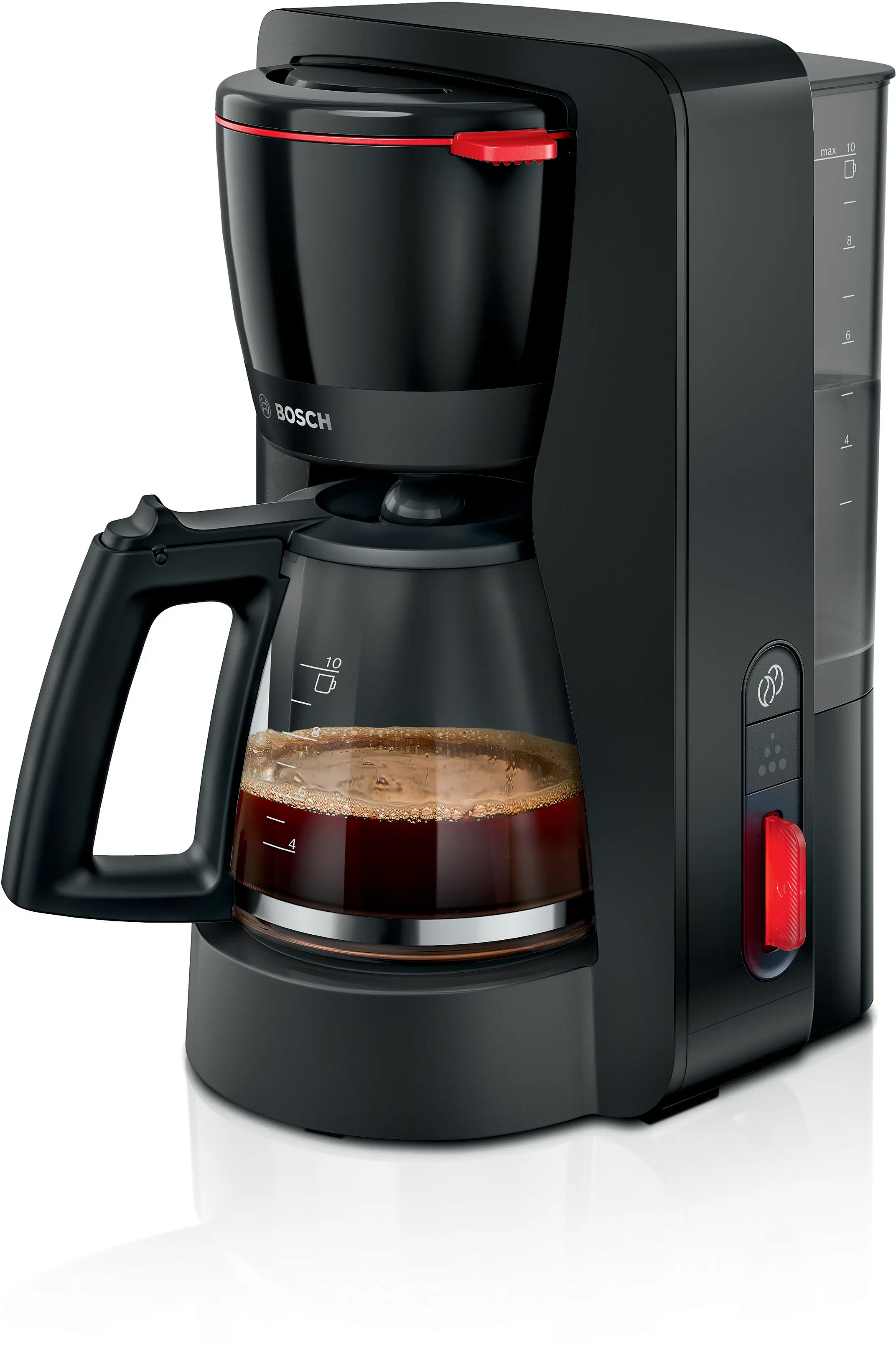 Bosch MyMoment black filter coffee machine with glass jug (TKA3M133)