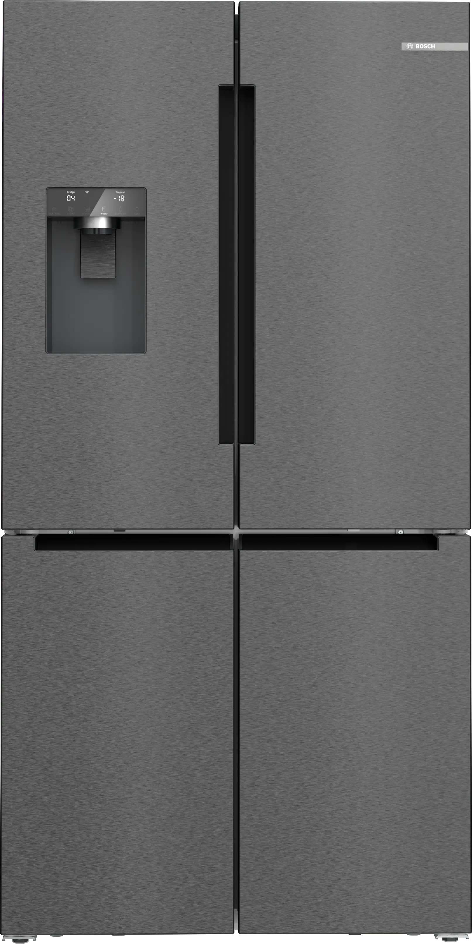 Bosch Series 6 183 x 90.5 cm brushed black steel multi-door fridge freezer (KFI96AXEA)