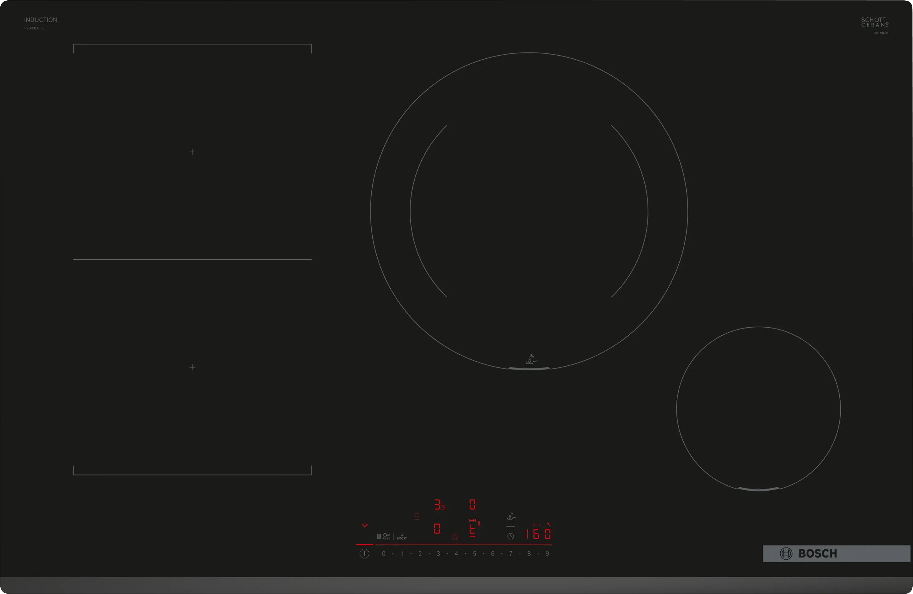 Bosch Serie 6 80 cm induction cooktop (PVS831HC1E)