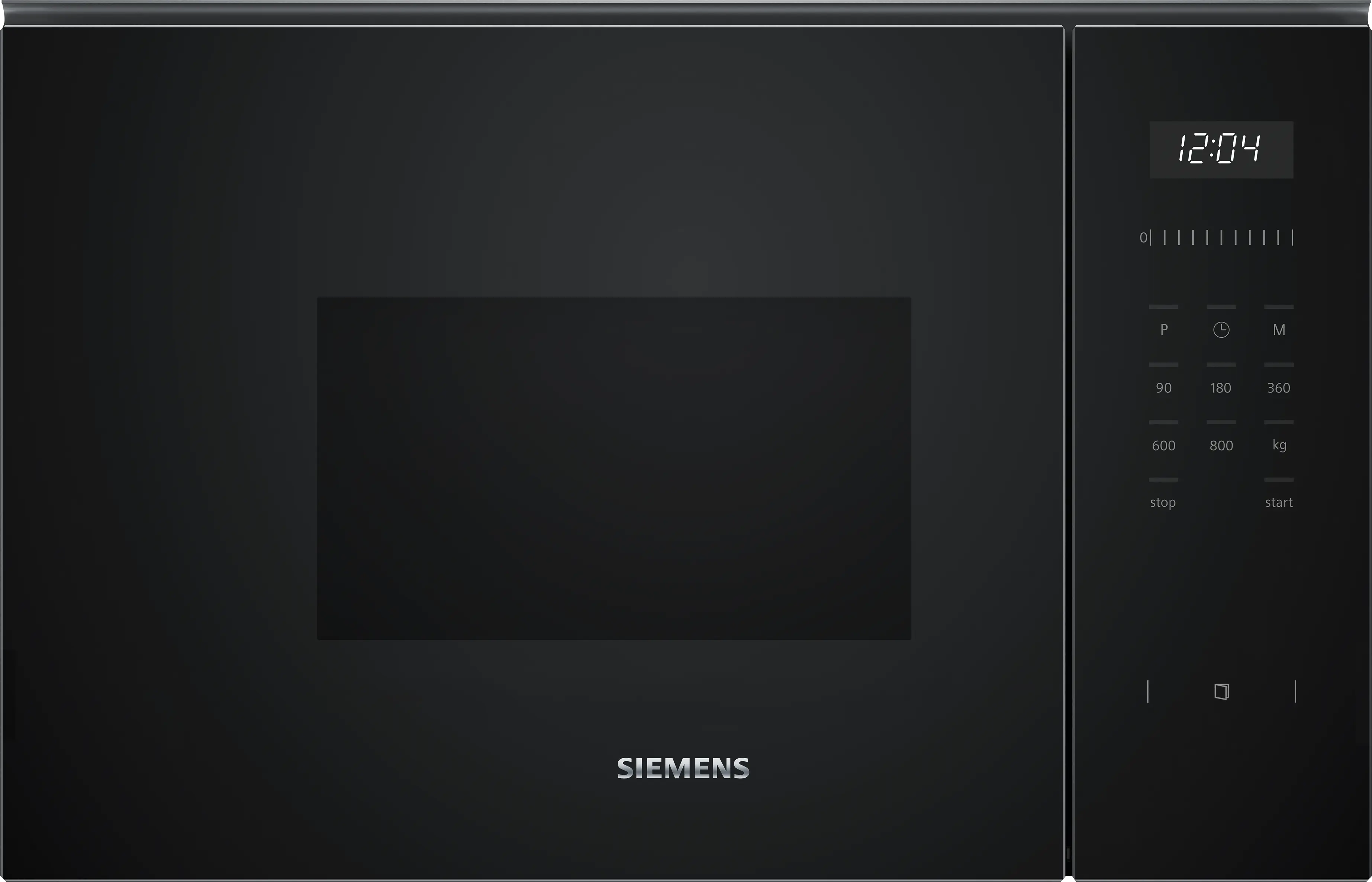 Siemens iQ500 black and stainless steel built-in microwave 60 x 38 cm (BF525LMB1)