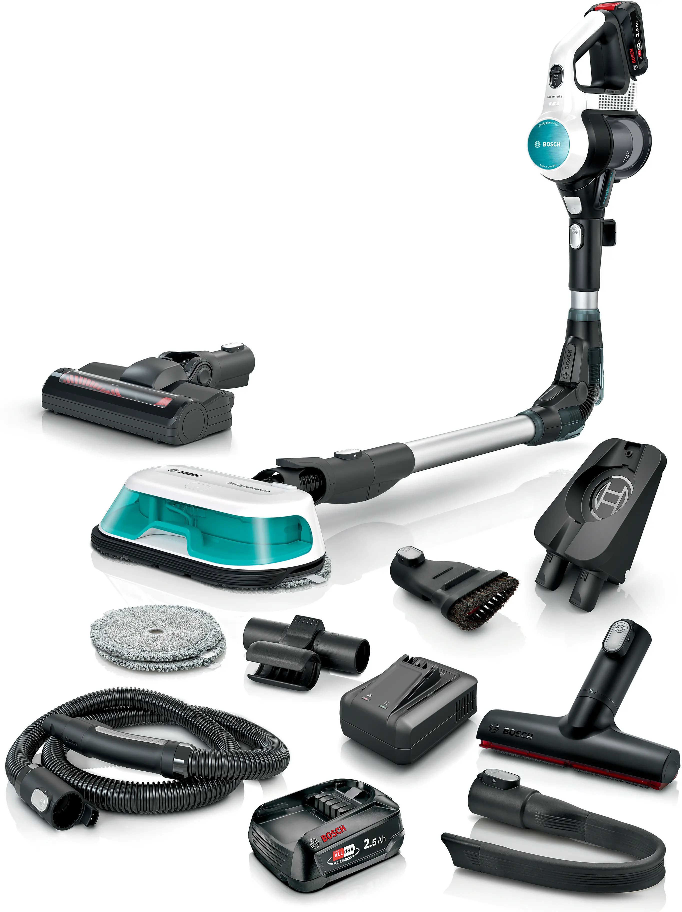 Bosch Unlimited 7 ProHygienic Aqua BSS712XHYG Cordless Vacuum Mop
