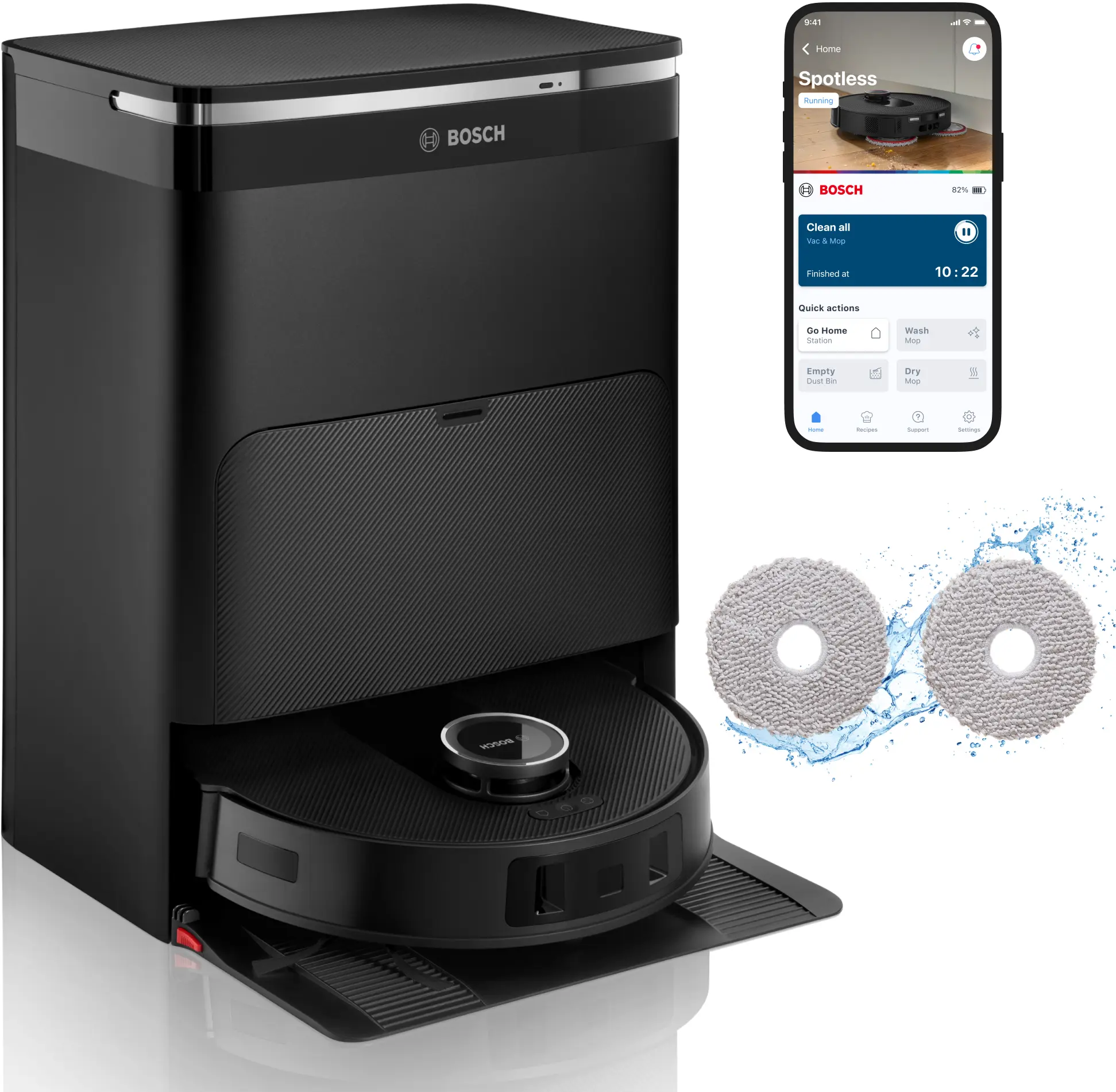 Bosch Spotless Max robot vacuum and mop (BCRDW3B)