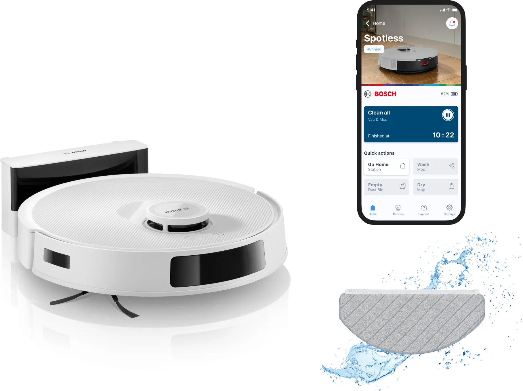 Bosch Spotless robot vacuum and mop (BCRC1W)