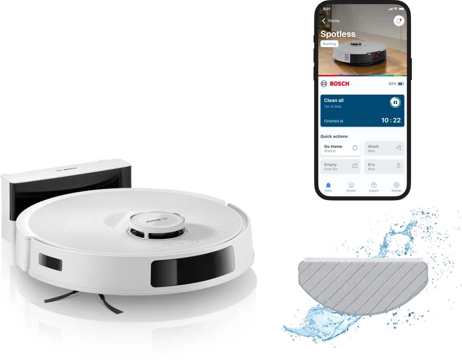 Bosch Spotless Advanced robot vacuum and mop (BCRC2W)