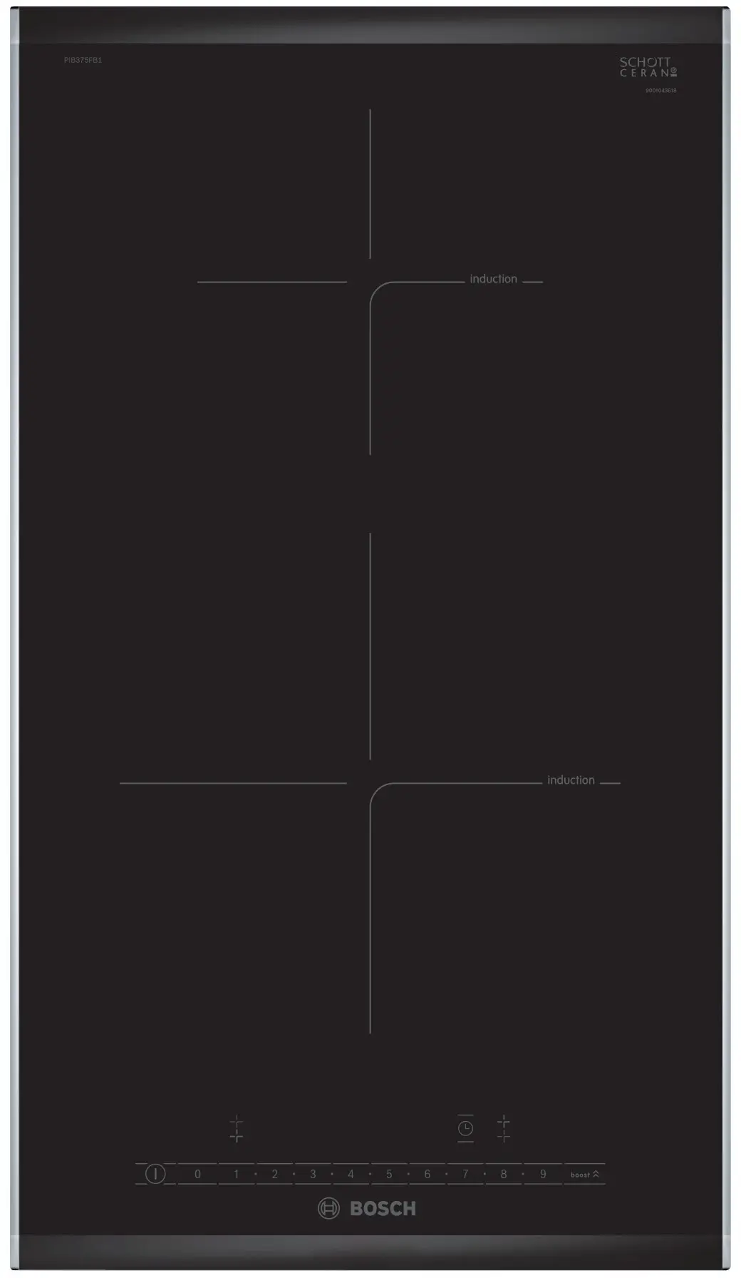 Bosch Serie 6 30 cm domino induction cooktop (PIB375FB1E)