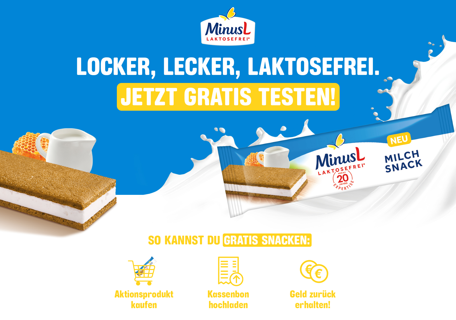 MinusL Milchsnack Gratis Testen official campaign image