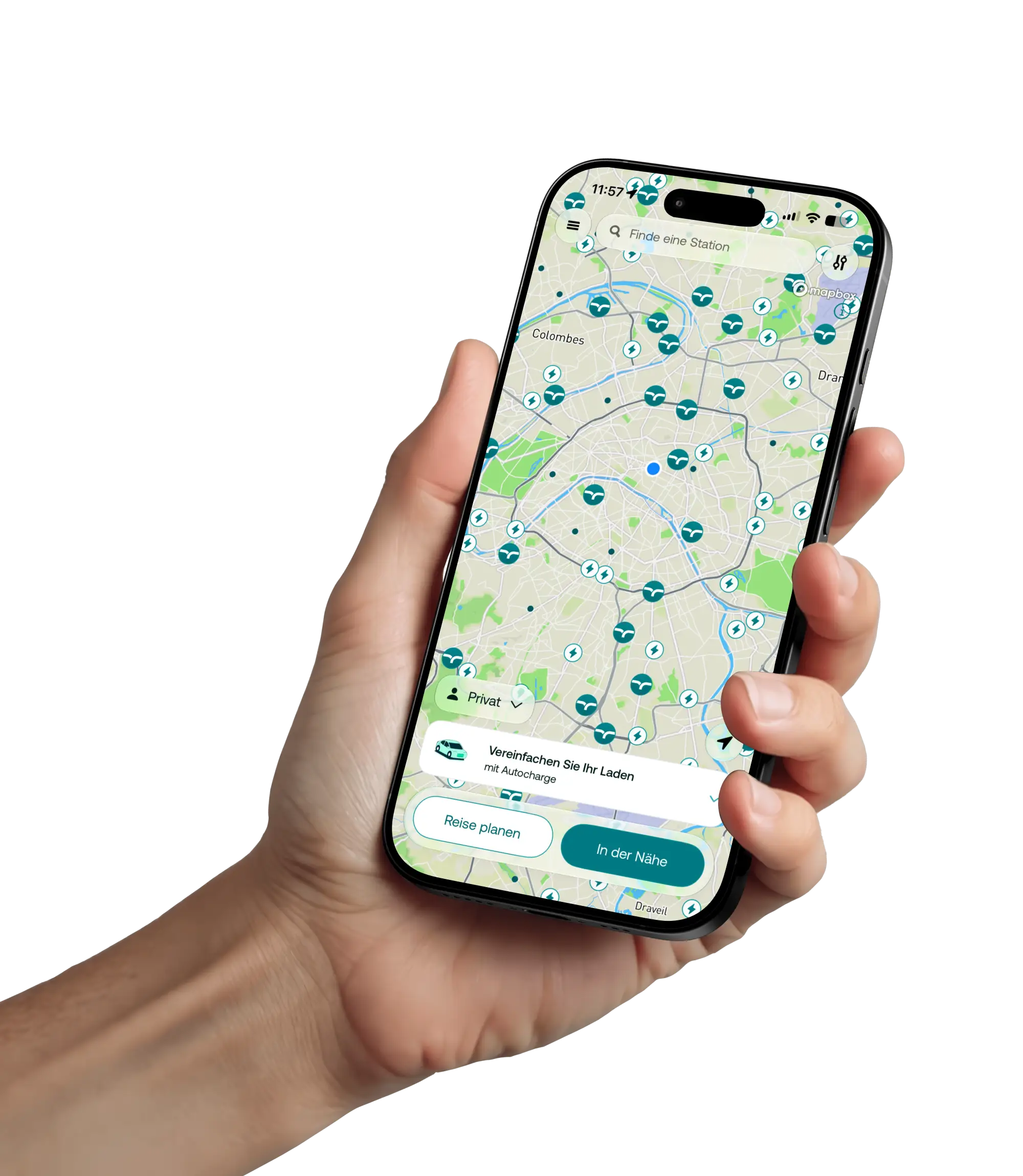 Deutsche Electra-App mit Stationskarte und Routenfunktionen
