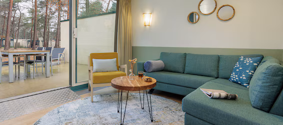 Offizielle Innenansicht eines Center Parcs Premium-Ferienhauses
