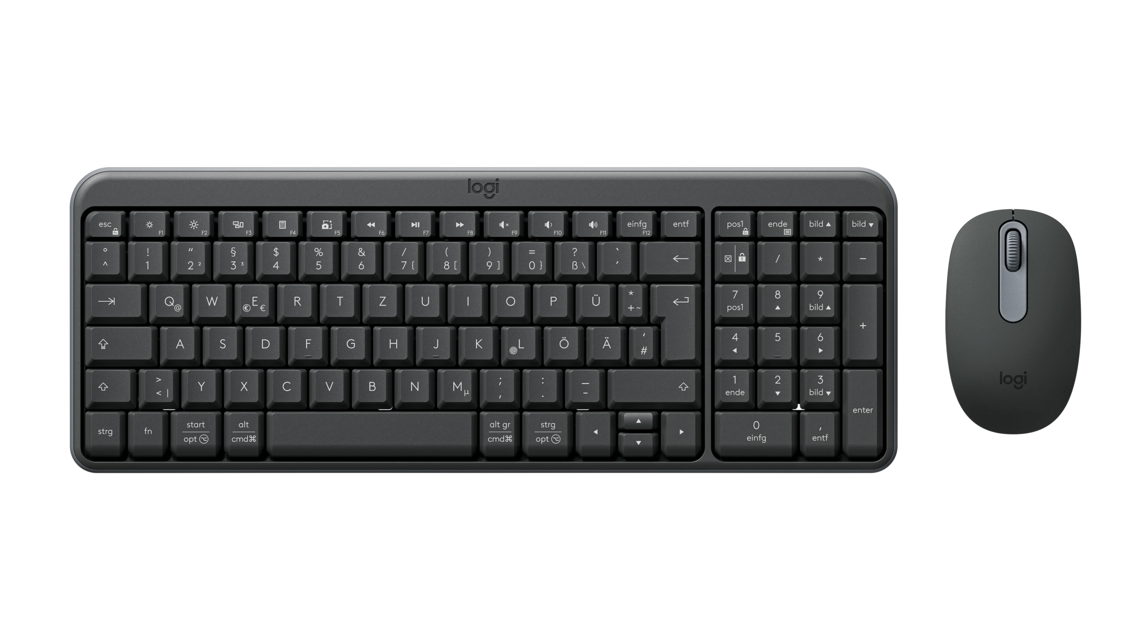 Logitech MK250 Compact Bluetooth Wireless Combo Graphite German QWERTZ