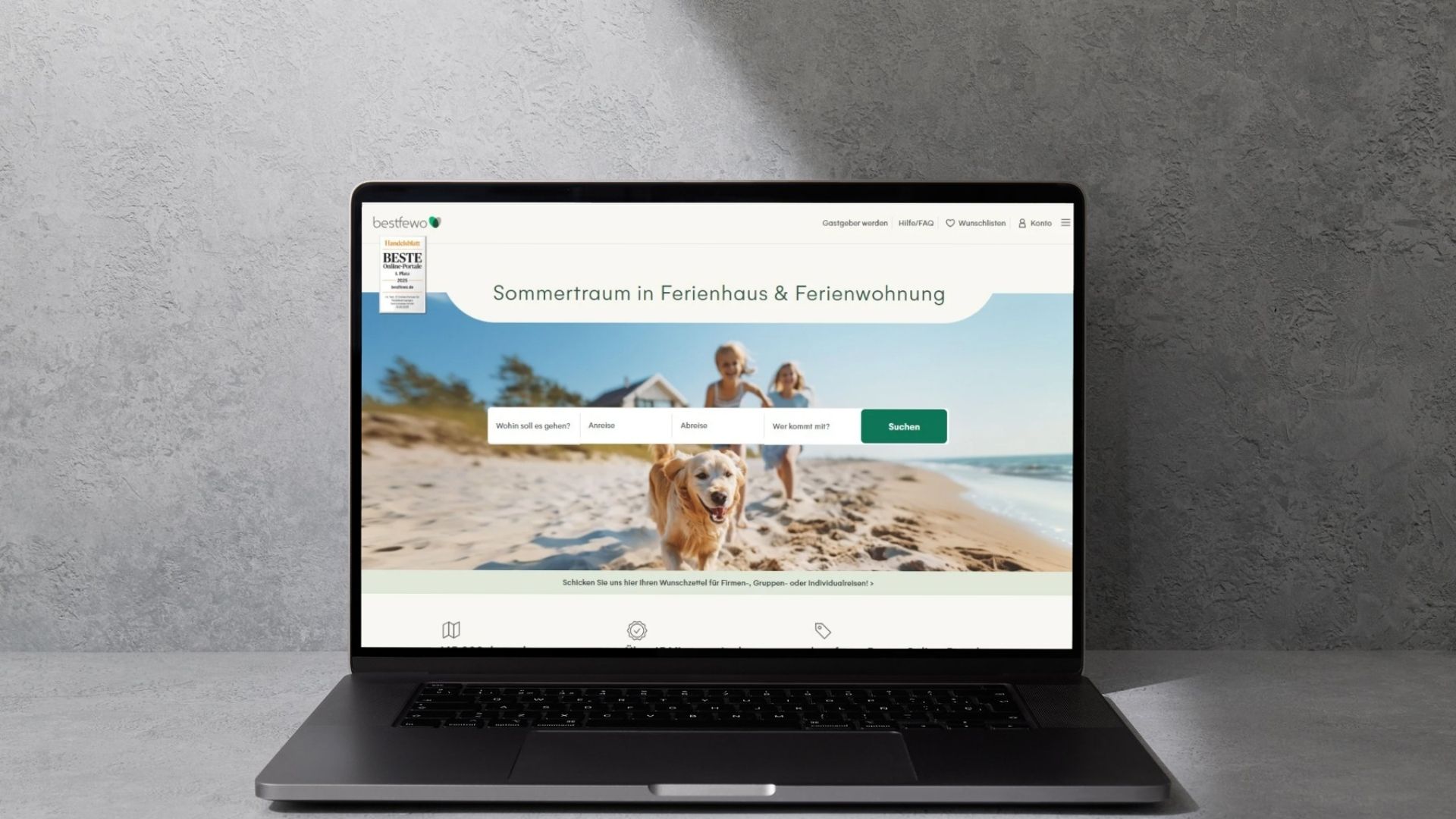 BestFewo Buchungsoberfläche für Ferienhäuser und Ferienwohnungen