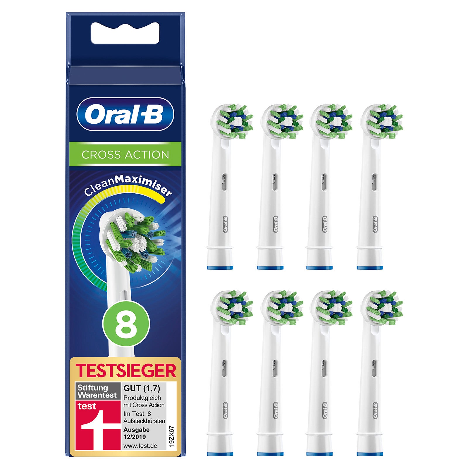 Oral-B CrossAction 8 支装替换刷头