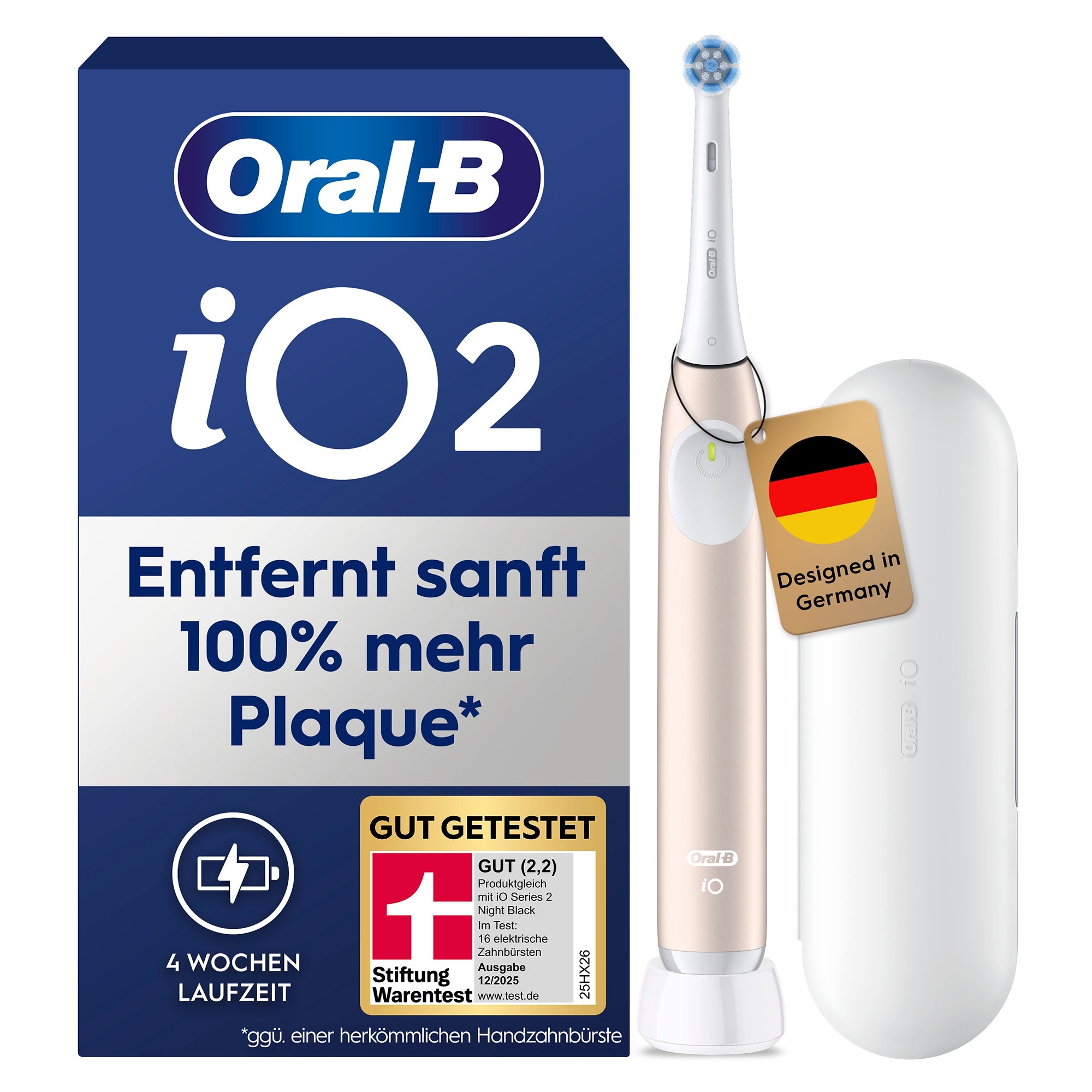 Oral-B iO Series 2 Calm Pink Electric Toothbrush with Travel Case
