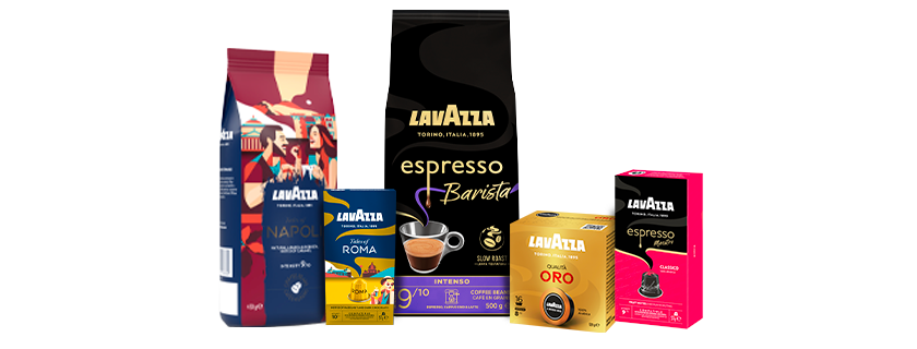 Lavazza 咖啡豆与胶囊产品形式