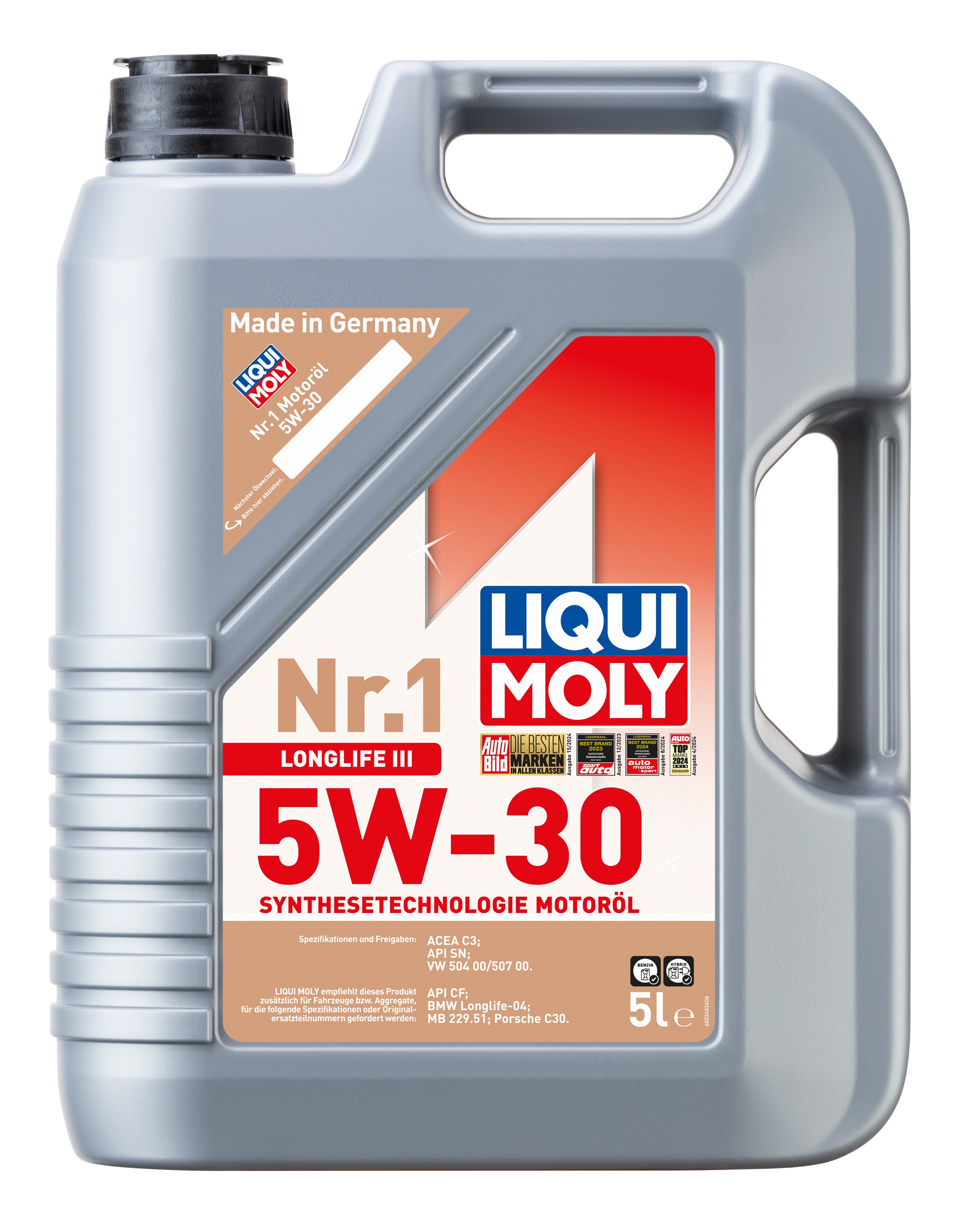 Liqui Moly Nr. 1 Motoröl 5W-30 im 5-Liter-Kanister