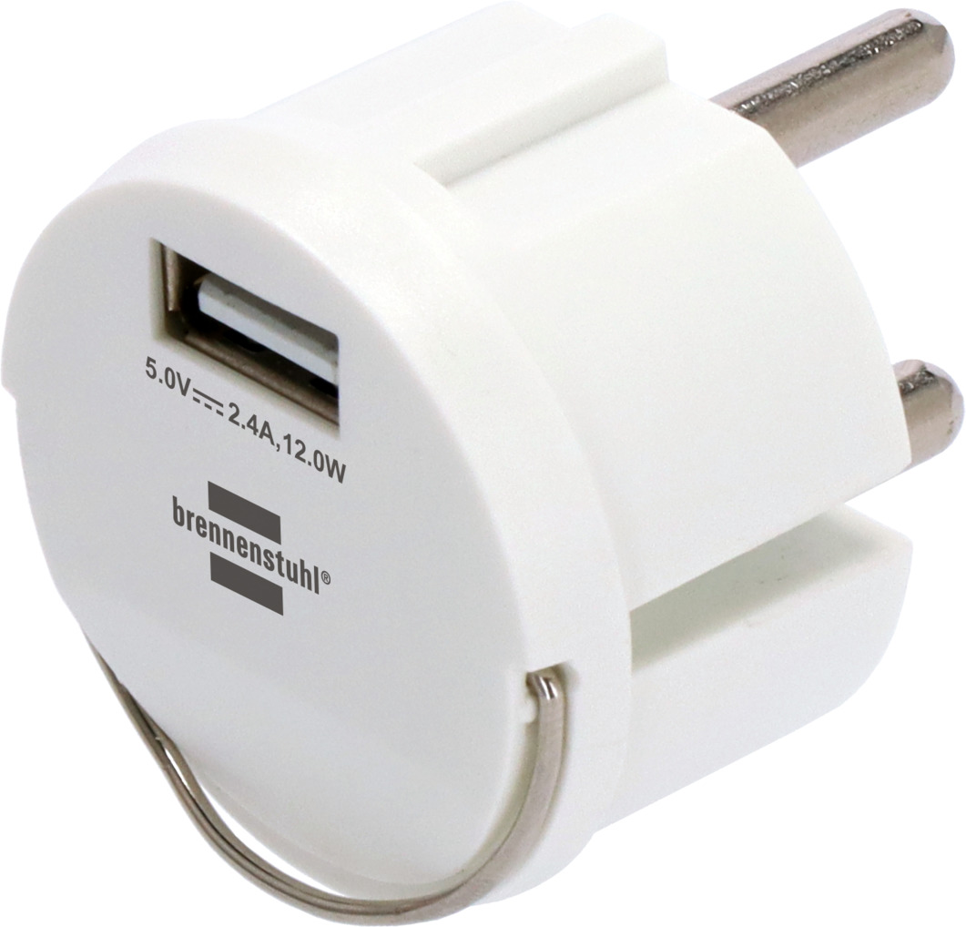 Brennenstuhl 1508110 USB-A 2.4A 白色插座适配器