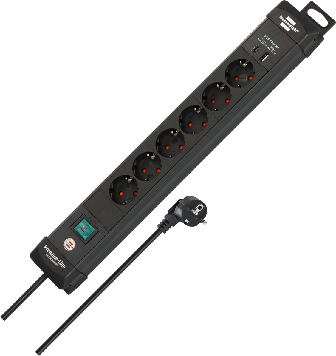 Brennenstuhl Premium-Line 1951160608 六位 30 W USB-C PD 插线板