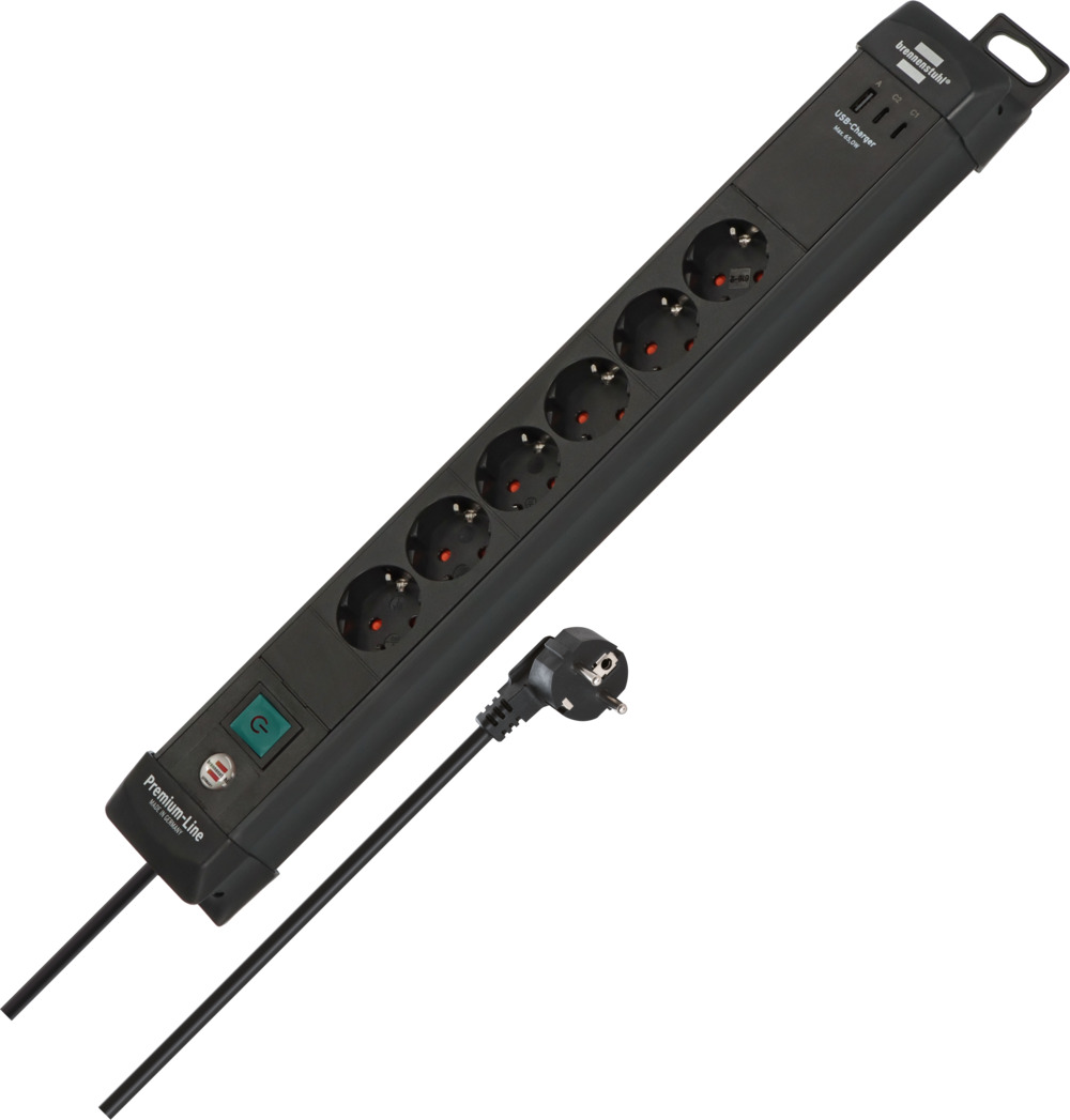 Brennenstuhl Premium-Line 1951160613 六位 65 W USB-C PD 插线板