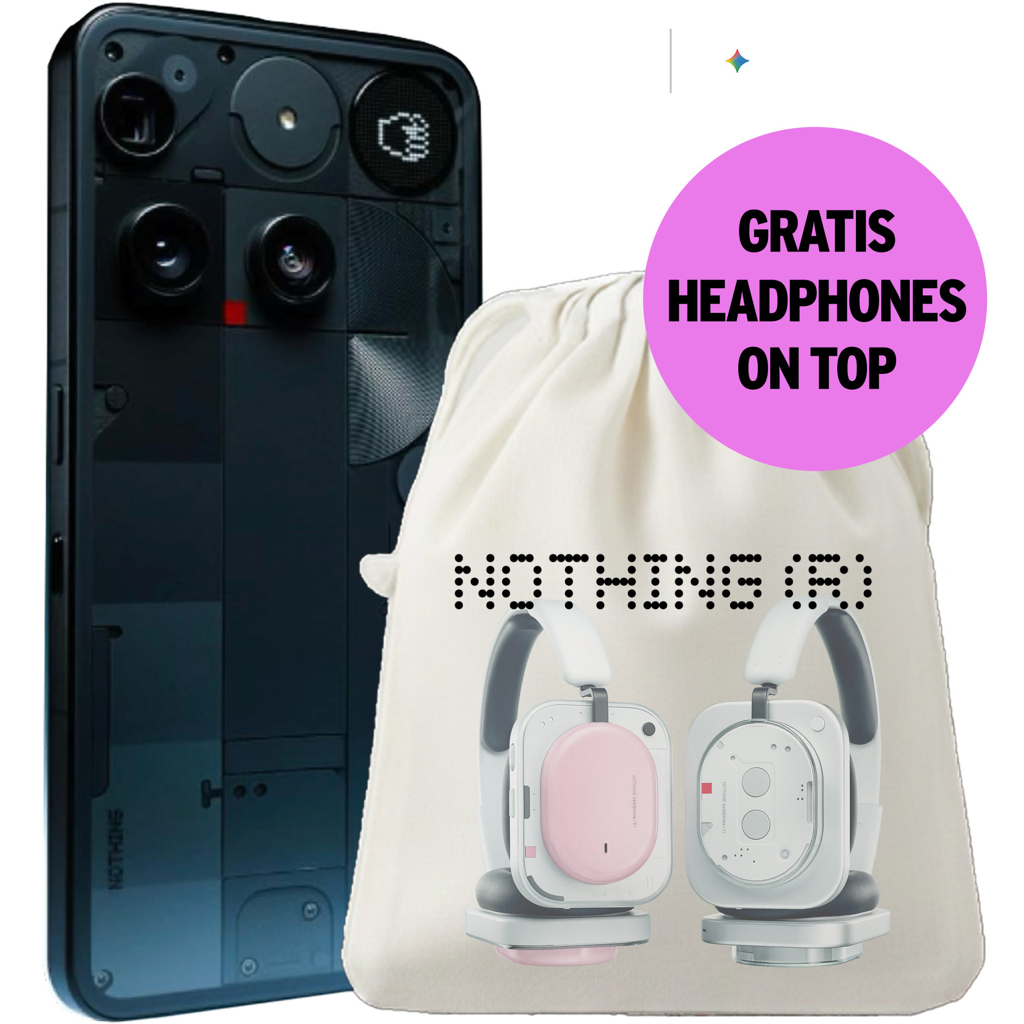 Nothing Phone (3) fuer 451 EUR mit gratis Nothing Headphones bei Congstar