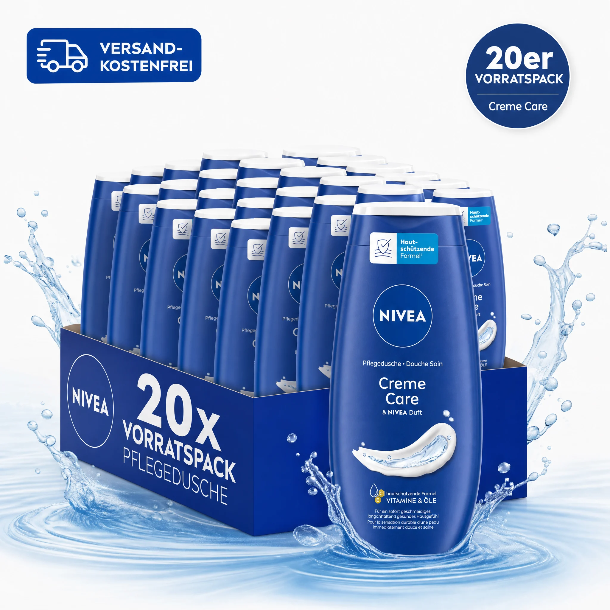 NIVEA Creme Care 沐浴露 20 瓶装 29.99 欧元