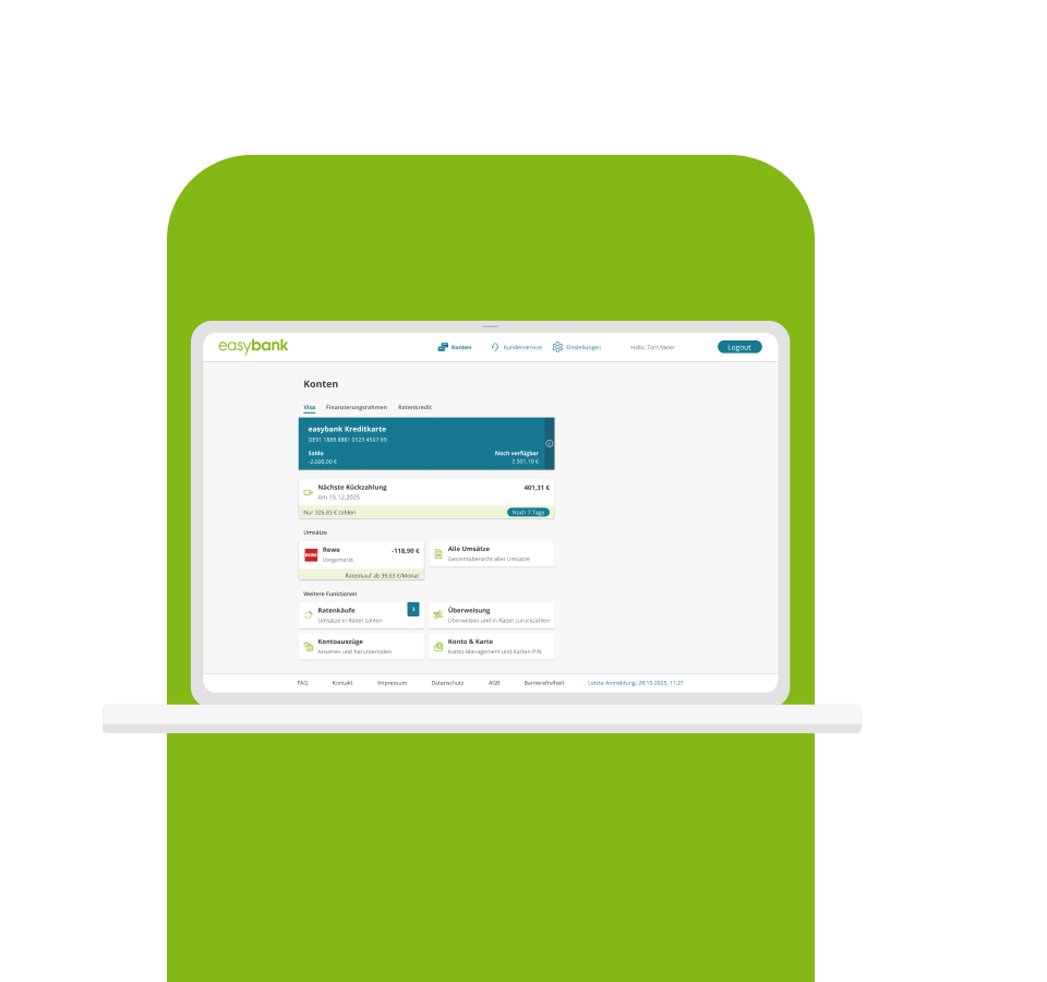 easybank Tagesgeld offizielles Bild