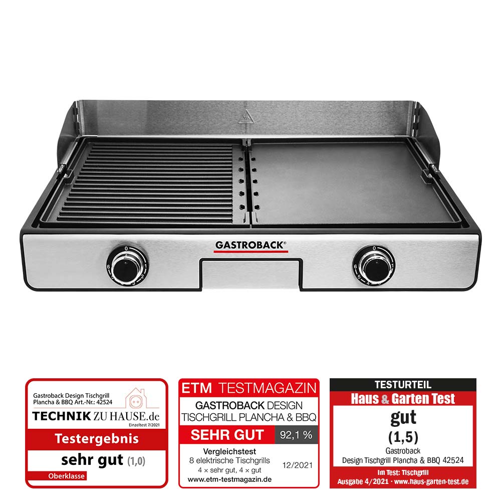 Gastroback Tischgrill Plancha & BBQ für 149 EUR statt 169,99 EUR plus Air Pro als Geschenk