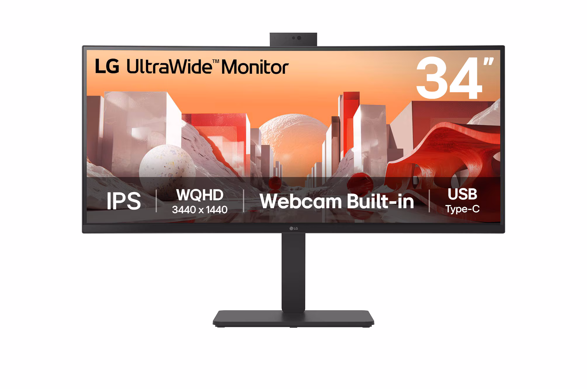 LG 34BA85QE-B 34-inch UltraWide WQHD USB-C Webcam Monitor