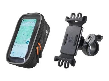 CRIVIT Fahrrad-Handytasche mit Halterung, Motorrad Handyhalterung universal