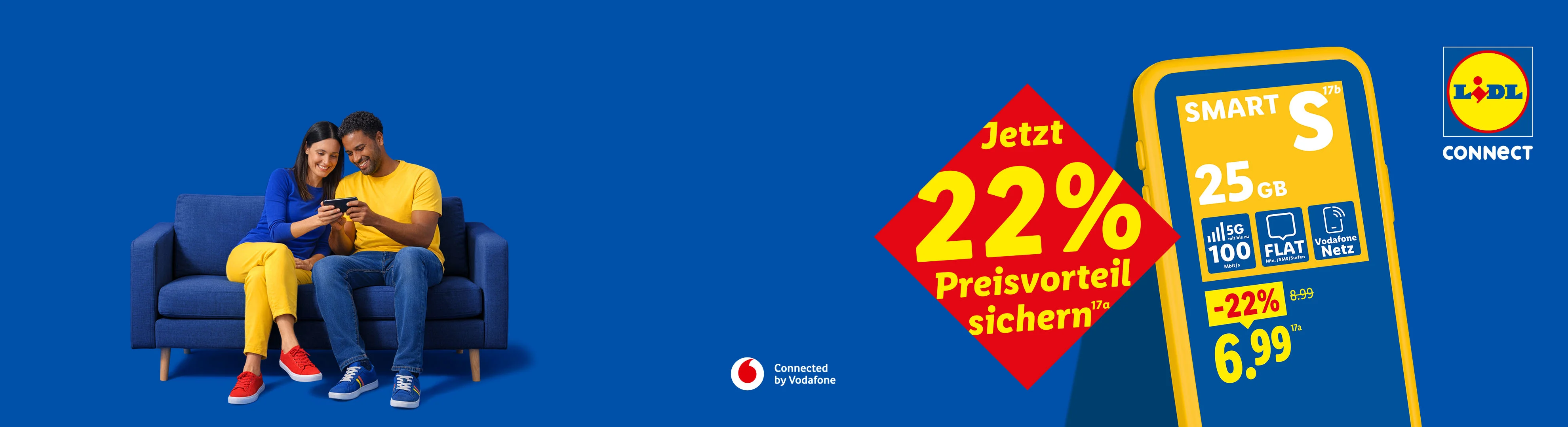 Lidl Connect SMART S 25GB 手机套餐 6,99 EUR/4周