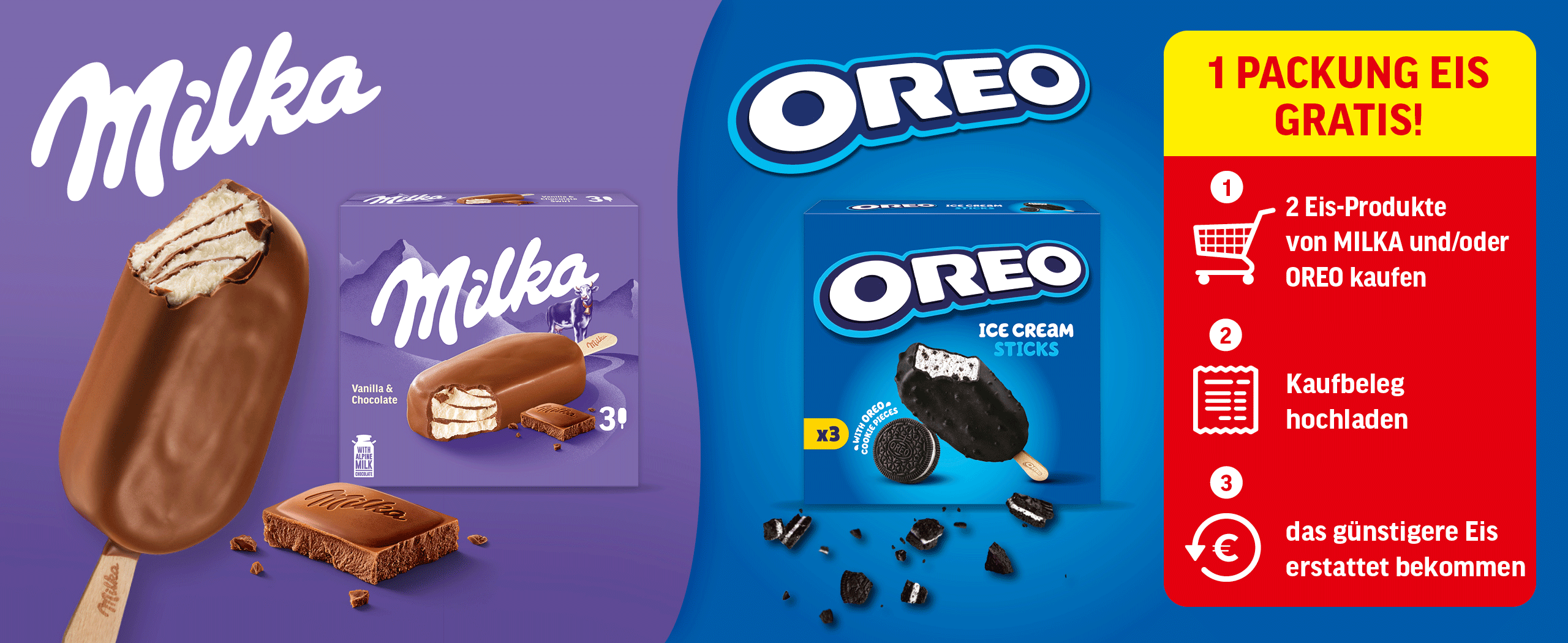 Milka OREO Eis Cashback Aktion