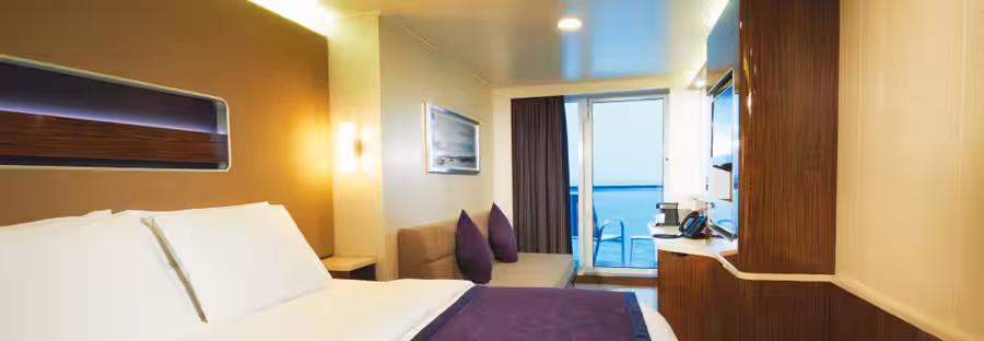 Offizielles NCL-Foto einer Balkonkabine der Norwegian Getaway