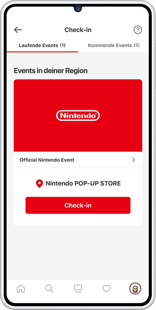 Nintendo Store App 活动和签到功能