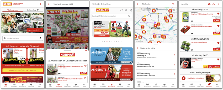 NORMA Plus App mit Angeboten, Prospekt, Filialsuche und Einkaufsliste